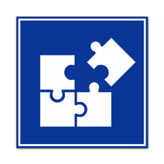 Cartel simbolo puzzle