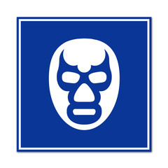 Cartel simbolo mascara de lucha libre
