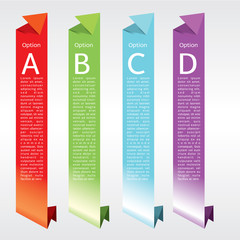 Vertical Origami Bannerss Vector.EPS10