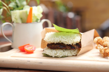 pork rice burger
