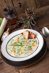 leek cheese soup