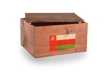 Wooden crate isolated on a white background
