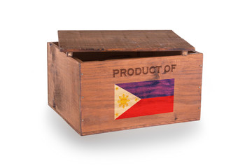 Wooden crate isolated on a white background