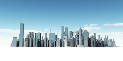 Fototapeta na wymiar 3d rendered illustration of a large city