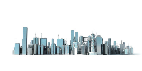 3d rendered illustration of a large city