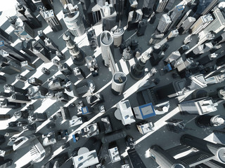3d rendered illustration of a large city