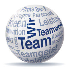 Team und Teamwork Kugel