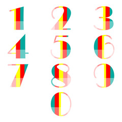 Obraz premium Numbers set design