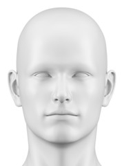 3d rendered illustration of a male head