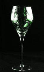 Glass on dark