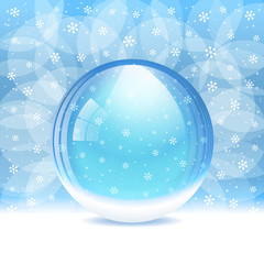 Vector transparent snow globe