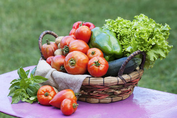 Vegetables on a table