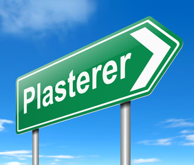 Plasterer concept.