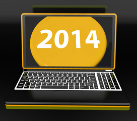 Two Thousand And Fourteen On Laptop Shows New Year Resolution 20