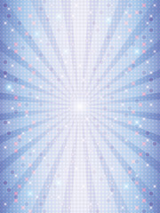 blue abstract mosaic background with rays