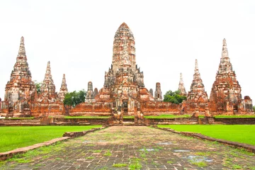 Tissu par mètre Monument Wat chaiwatthanaram, Ancient temple and monument in Thailand