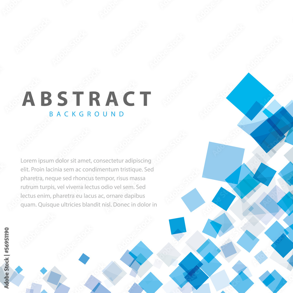 Aufkleber blue squares business abstract background vector eps10