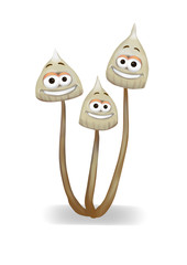 Happy psilocybe mushrooms
