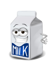 Cool milk box cartoon