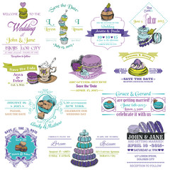 Wedding Vintage Invitation Collection - Dessert and Macaroon