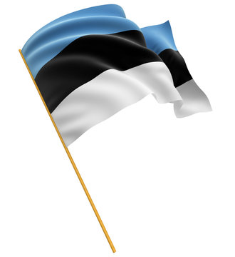 3D Estonian flag
