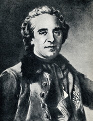 Fototapeta na wymiar Maurice de Saxe (Portret Maurice Quentin de La Tour)