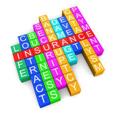 Insurance crossword (clipping path included)