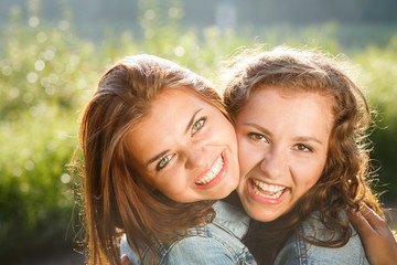 Fototapeta premium two teenage girls