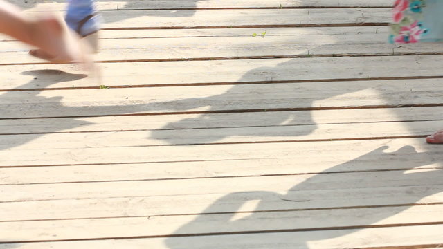 closeup of dancing feet