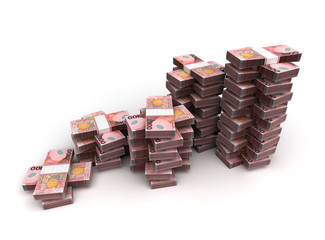 Stack of New Zealand Dollar