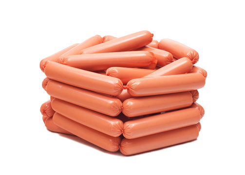 some boiled sausages