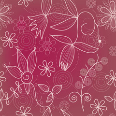 vector seamless flower pattern
