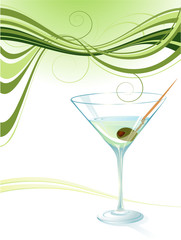 Martini. Vector background.