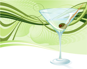 Martini. Vector background.