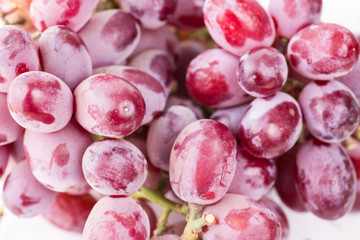 Closeup of Fresh Red Grapes