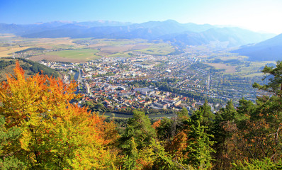 Obraz premium Ruzomberok from hill Cebrat, Slovakia