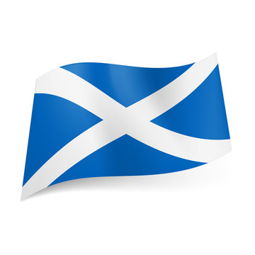 State flag of Scotland.