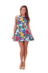 sexy young woman in a dress