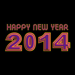 creative happy new year 2014 background vector
