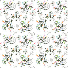 Seamless abstract floral pattern