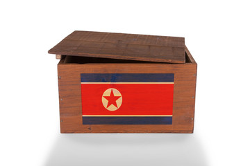 Wooden crate isolated on a white background