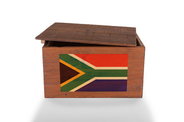 Wooden crate isolated on a white background