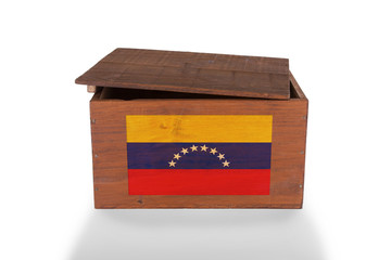 Wooden crate isolated on a white background