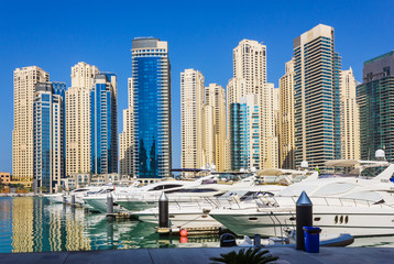 Yacht Club in Dubai Marina. UAE. November 16, 2012