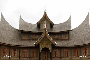 Photo sur Plexiglas Indonésie Indonesia traditional house on the West Sumatra island