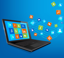 Laptop with Application