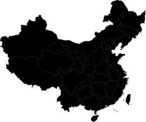Black China map