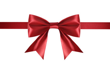 Red satin ribbon
