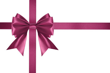 Pink satin ribbon