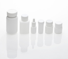 White prescription bottles